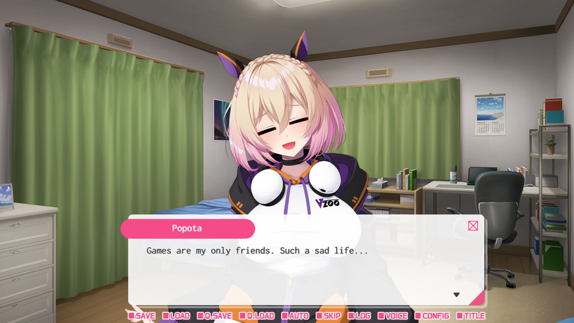 My oshi vtuber jumped through the screen and now we're living together: Chill and vibey beast girl game streamer screenshot 3