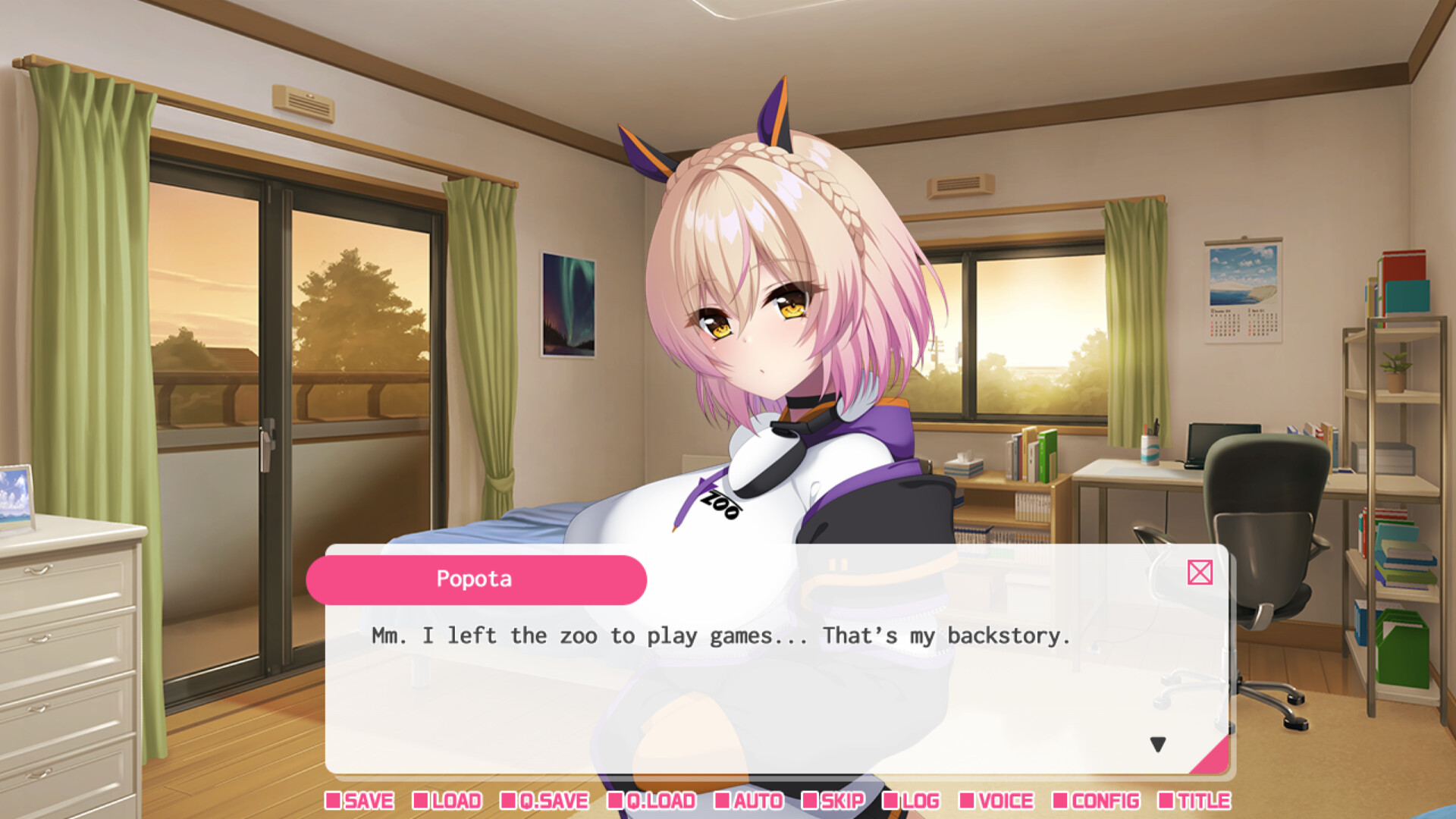My oshi vtuber jumped through the screen and now we're living together: Chill and vibey beast girl game streamer screenshot 2