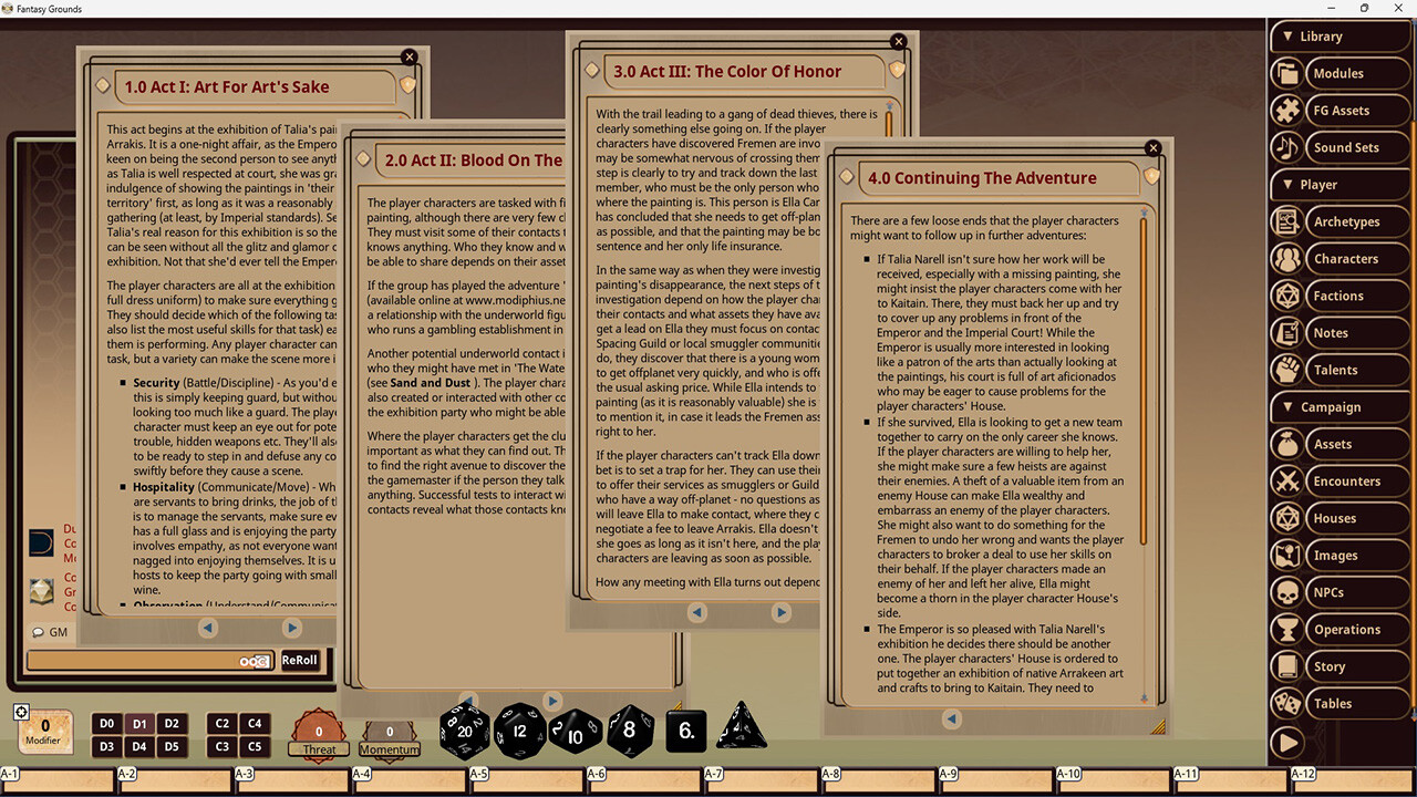 Fantasy Grounds - Dune: Desert Flower screenshot 5