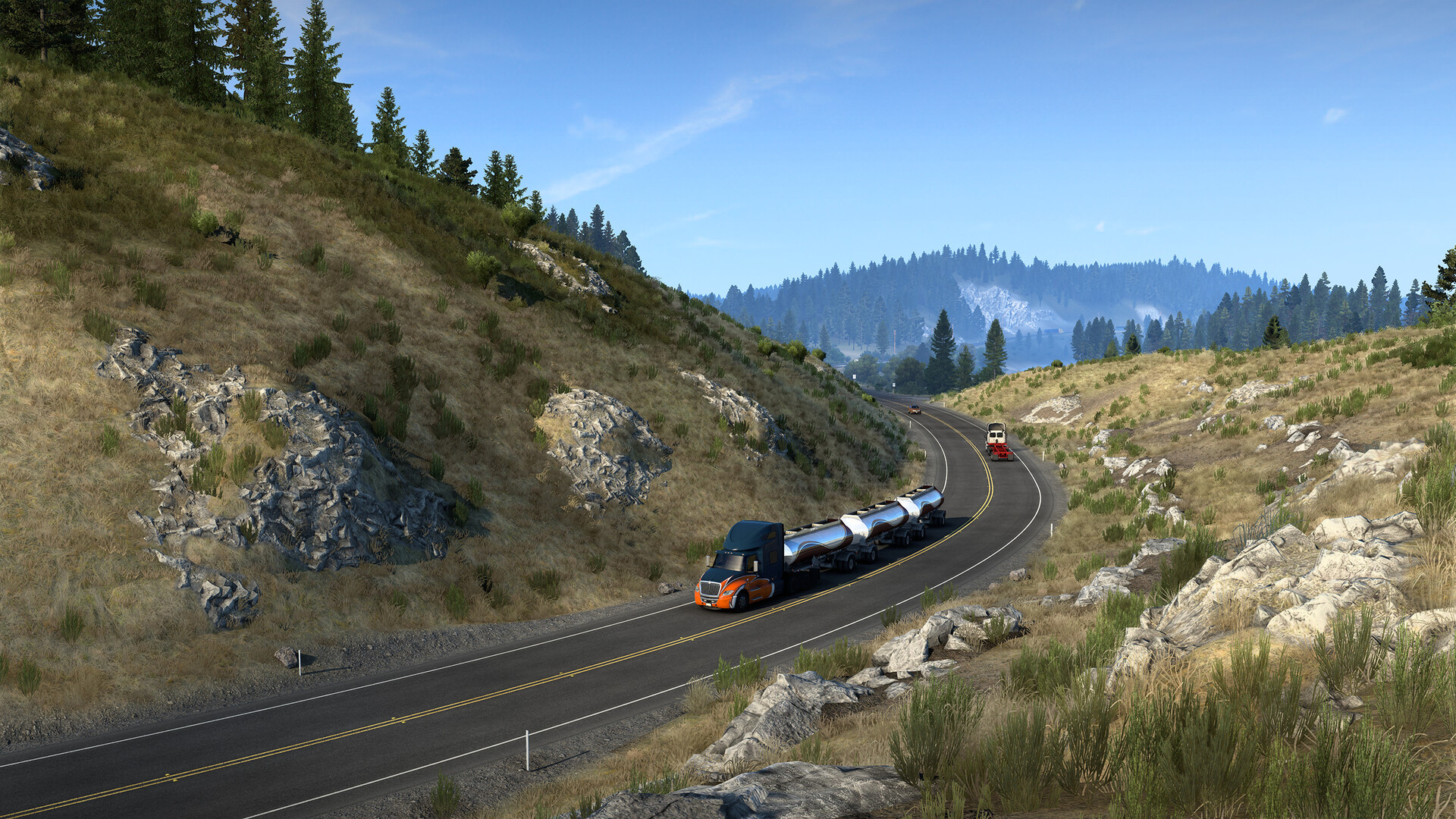 ATS truck crossing the Rocky Mountains