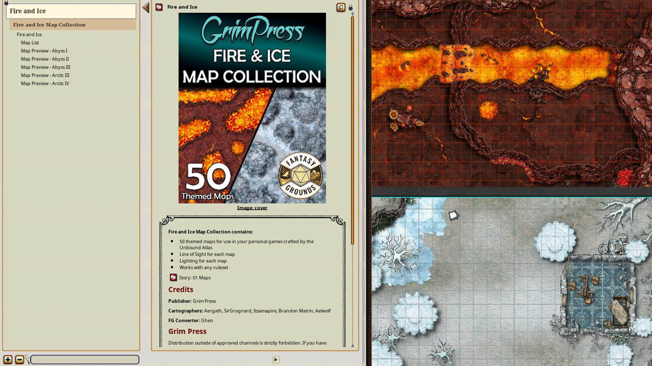 Fantasy Grounds - Map Collection - Fire & Ice screenshot 1