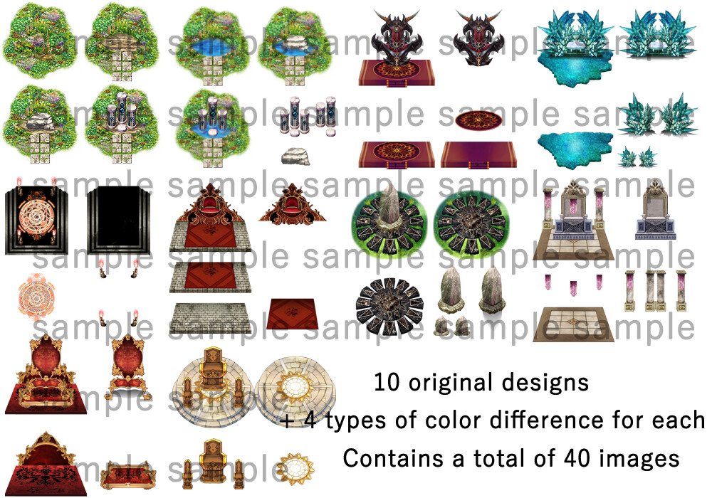 Steamで30% OFF：RPGツクールMZ - 夏晴瑠架 玉座タイルセット