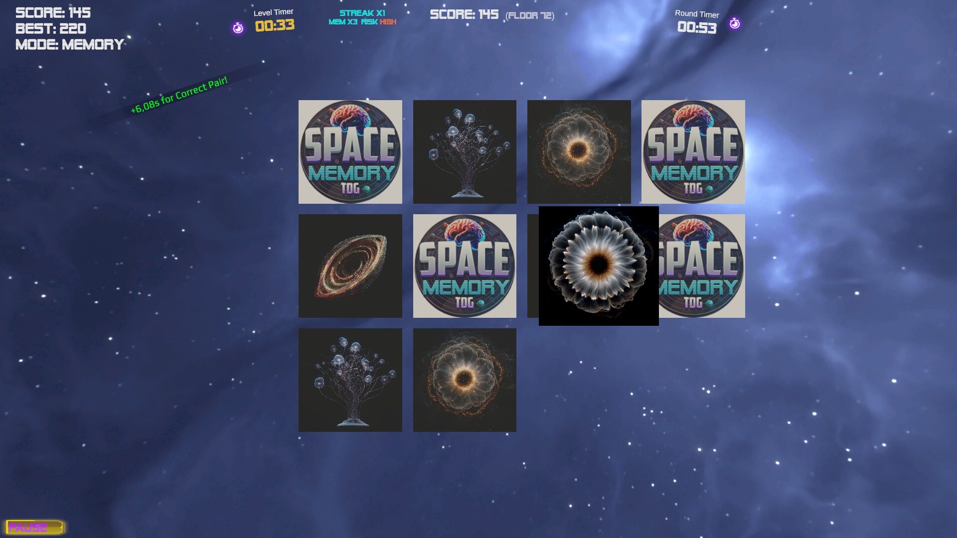 Space Memory TDG screenshot 1