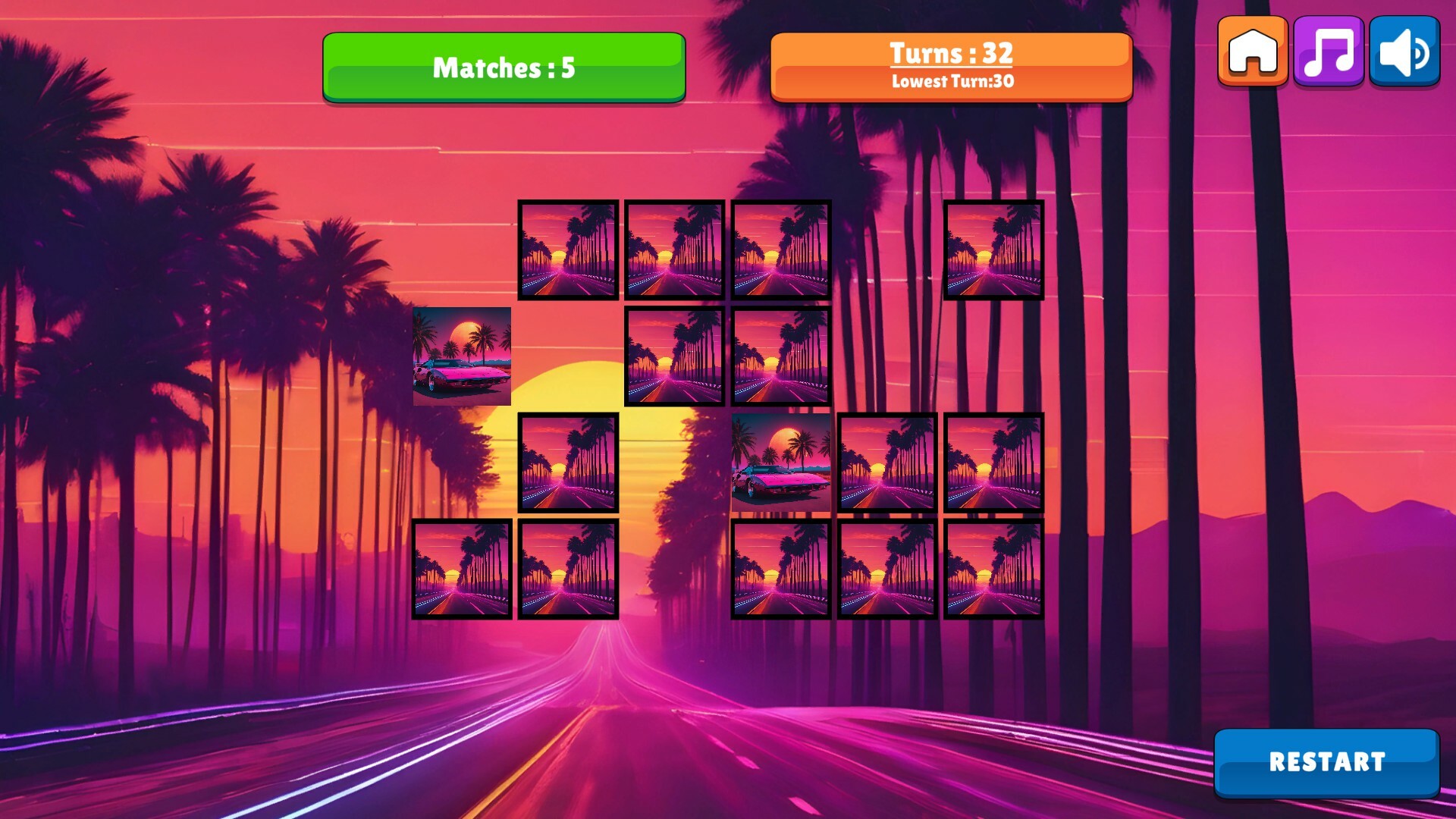 OG Memory: Synthwave Cars screenshot 5