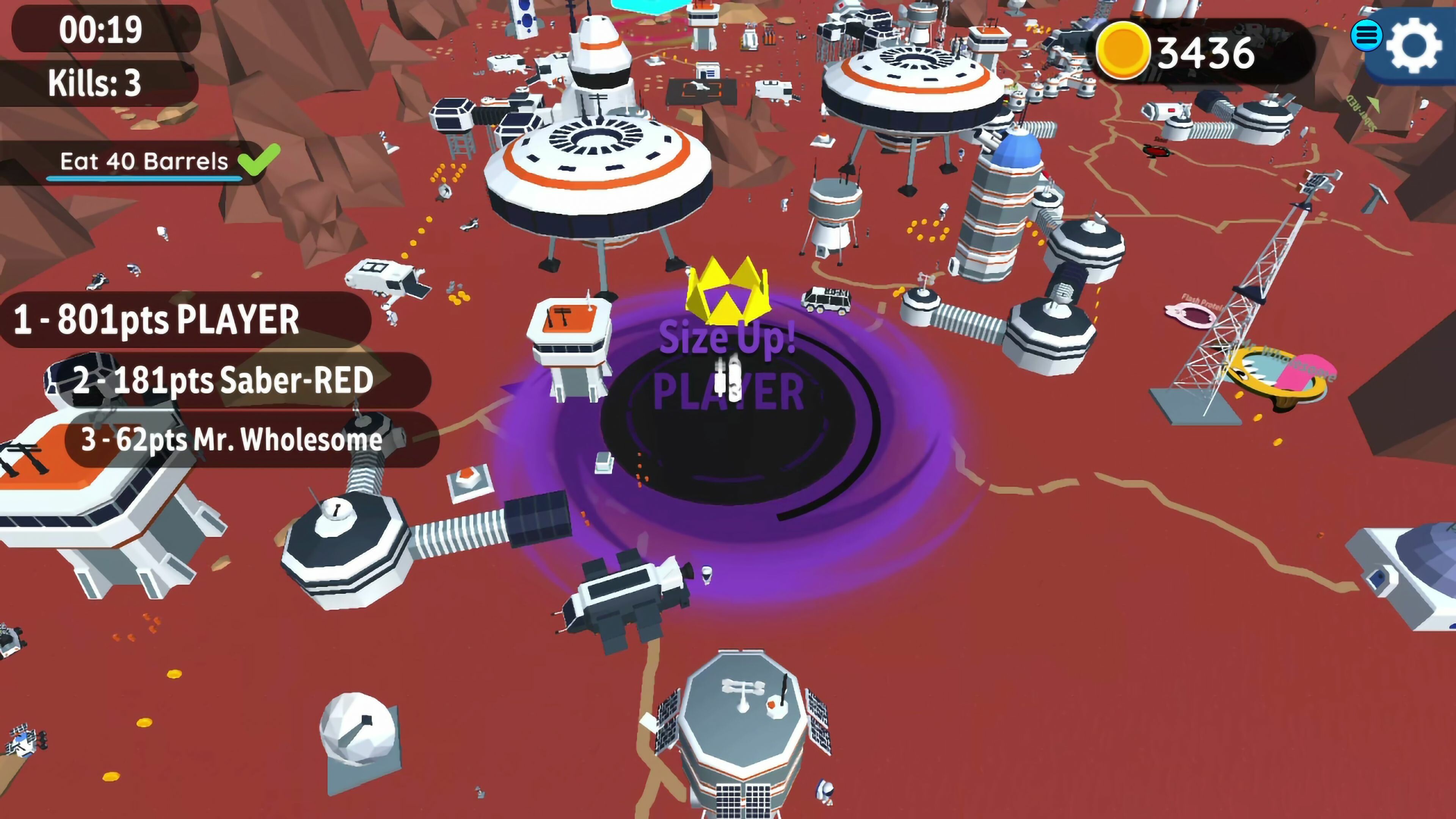 Hole io: Red Planet DLC screenshot 1
