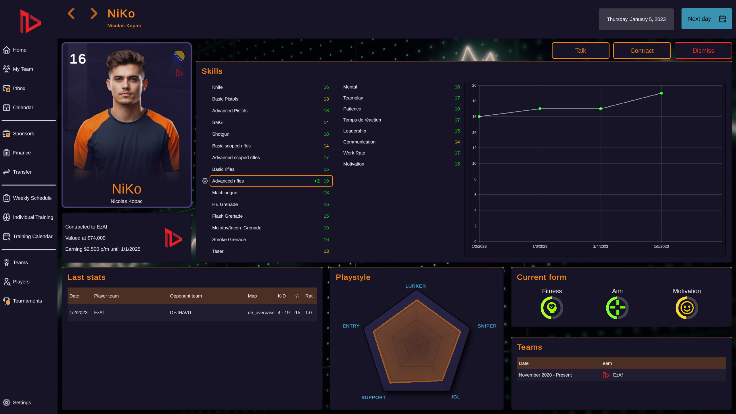 FPS Pro Team Manager screenshot 1