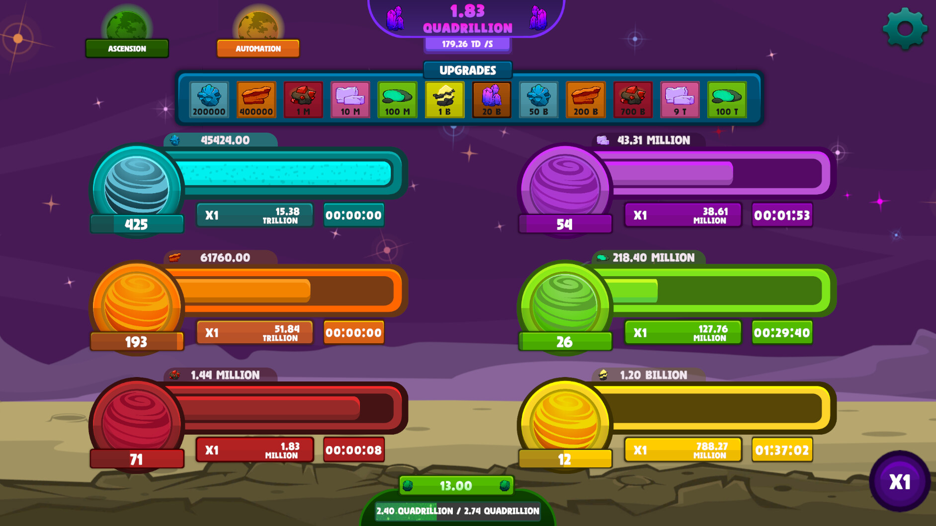 Idle Planets screenshot 1