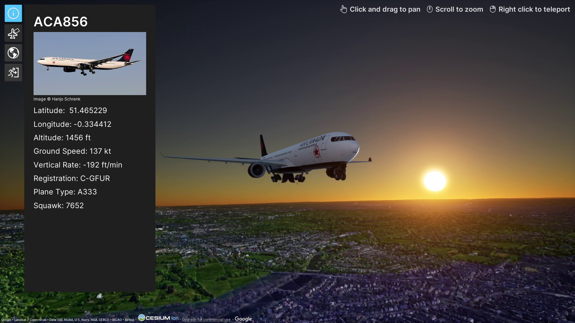 FlightTracker3D screenshot 1