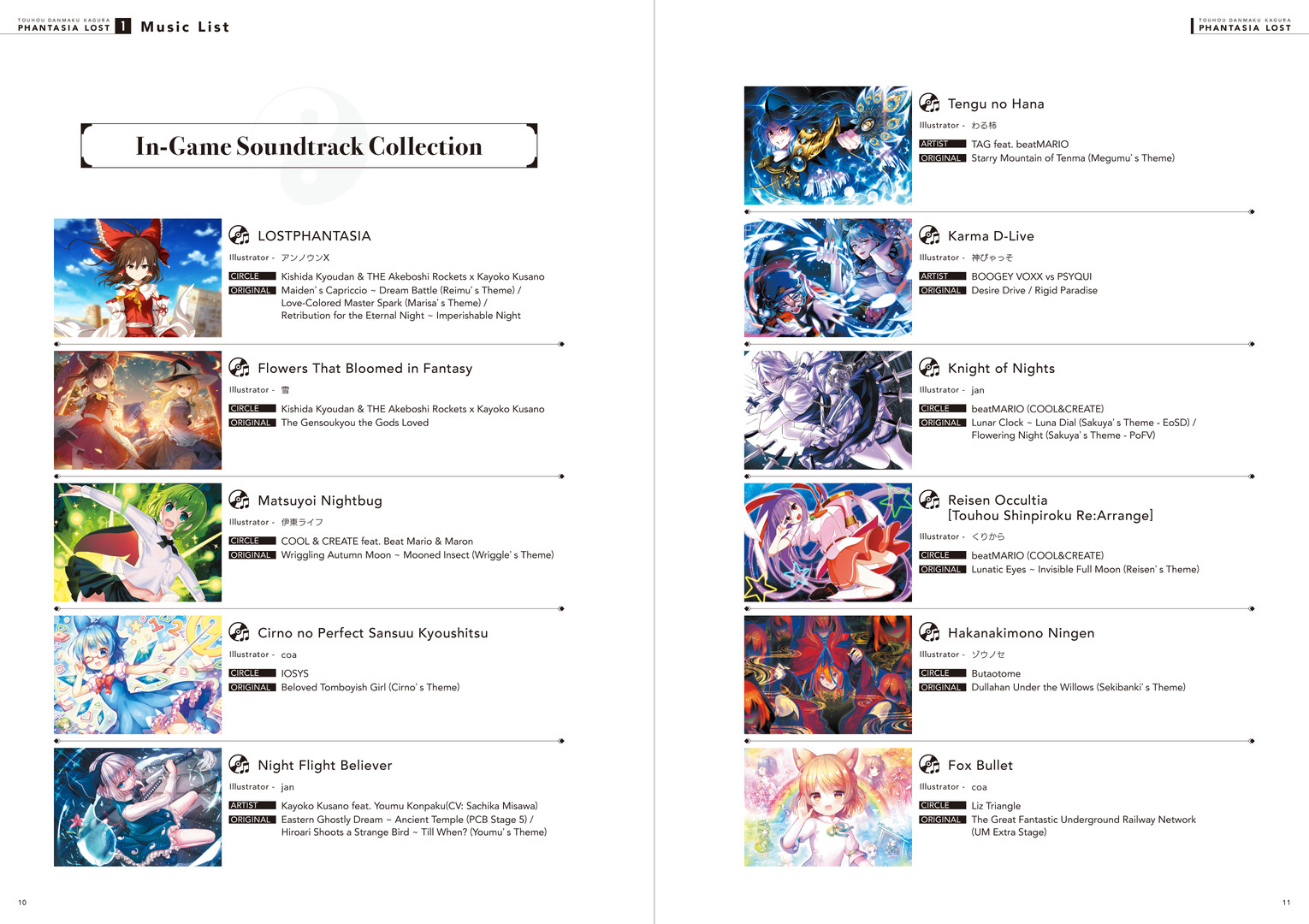 Touhou Danmaku Kagura Phantasia Lost: Digital Artbook on Steam