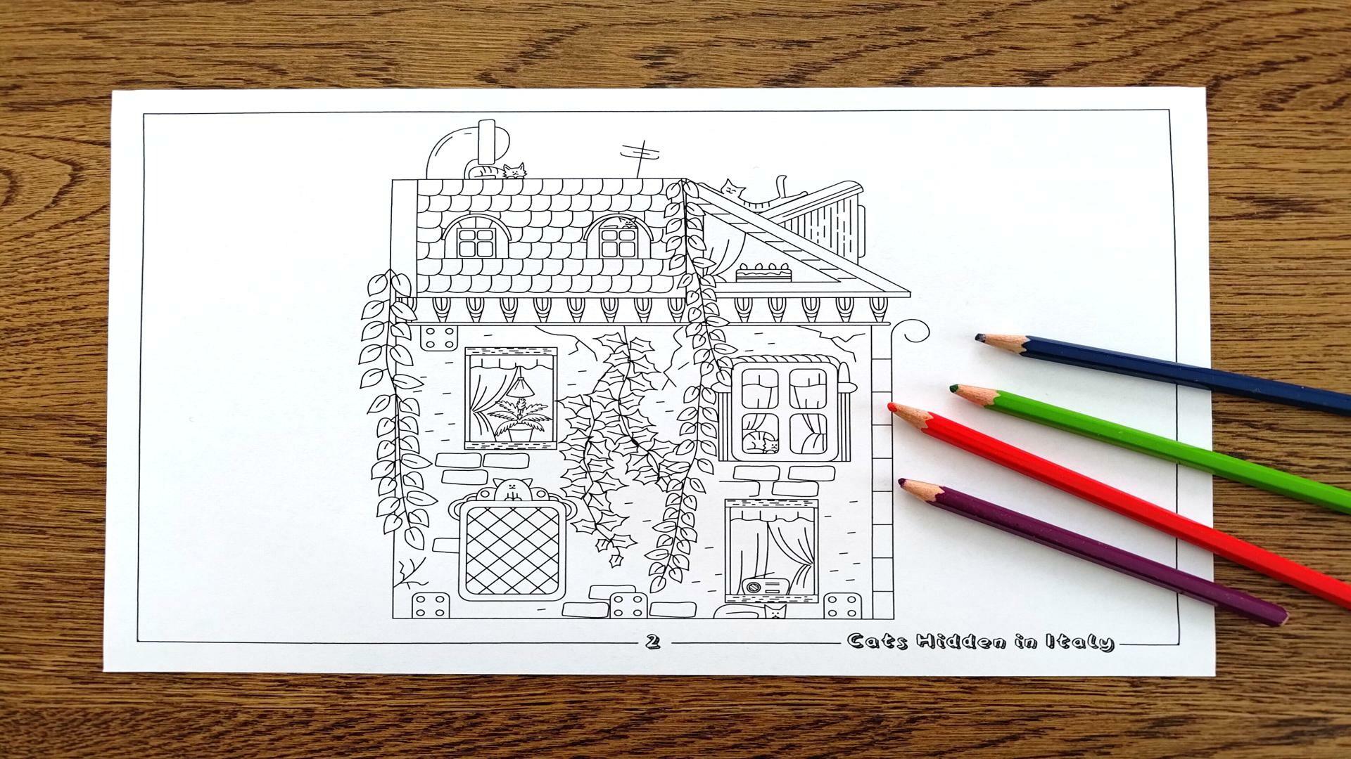 Travellin Cats in Italy - Coloring Book screenshot 1