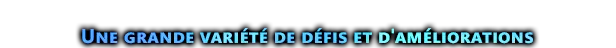 Wide Variety of Challenges & Upgrades