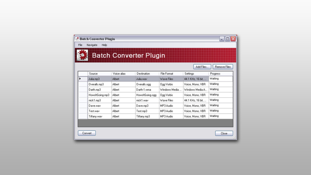 Batch Converter Plugin screenshot 1