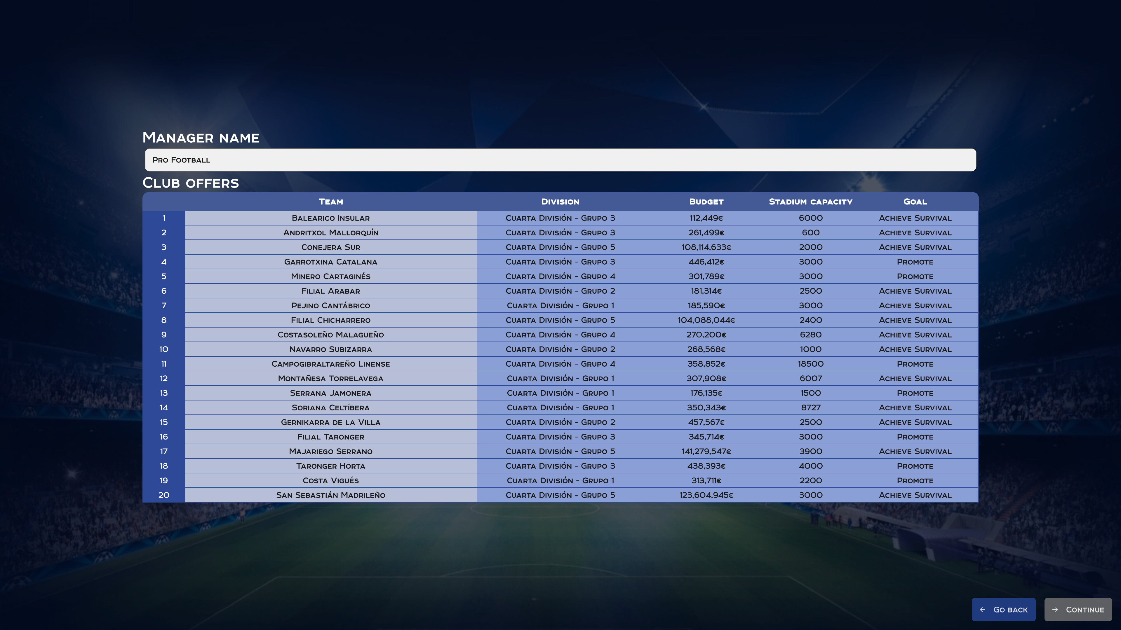 Pro Football screenshot 2