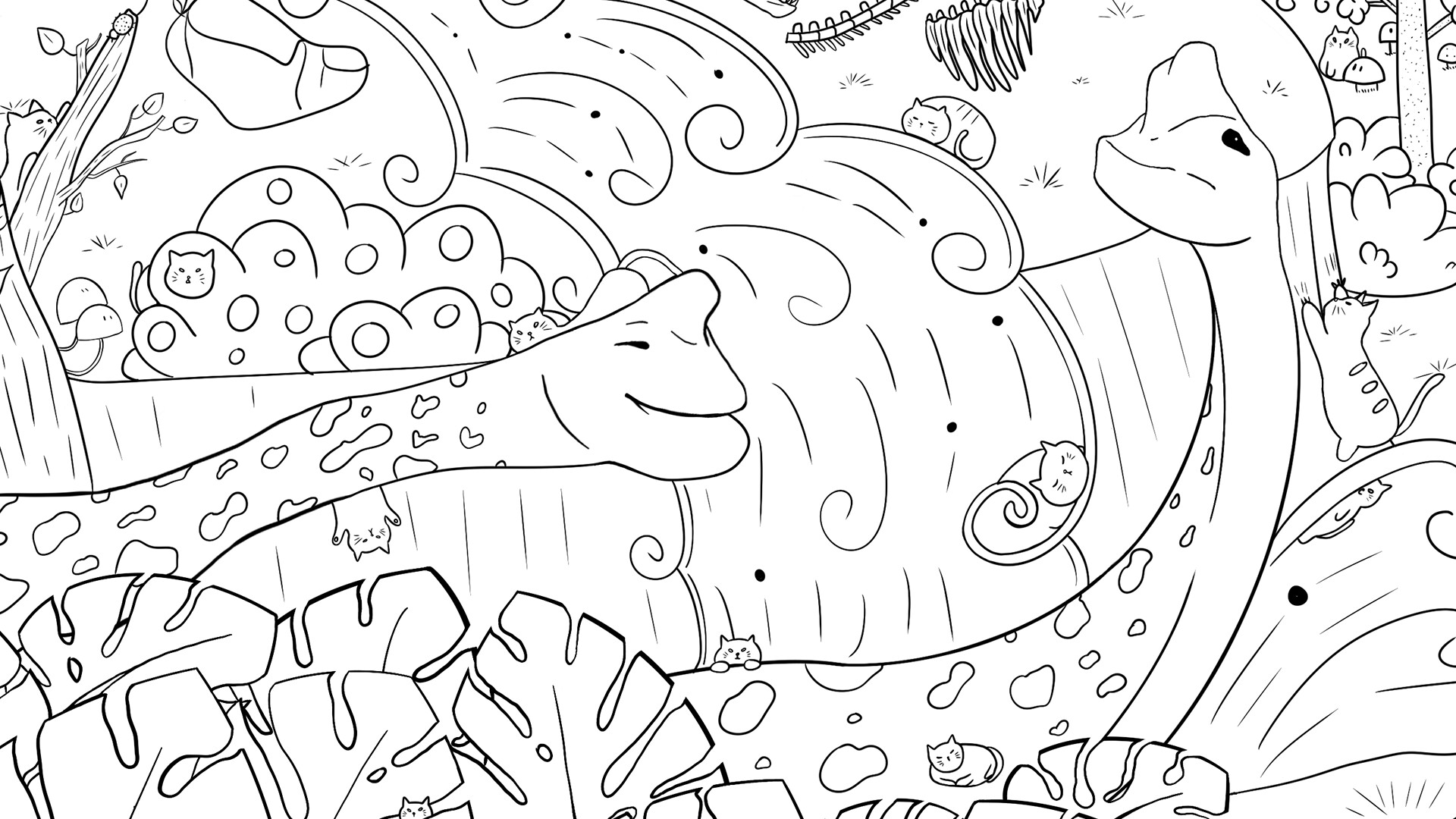 100 Dino Cats - Artbook screenshot 1