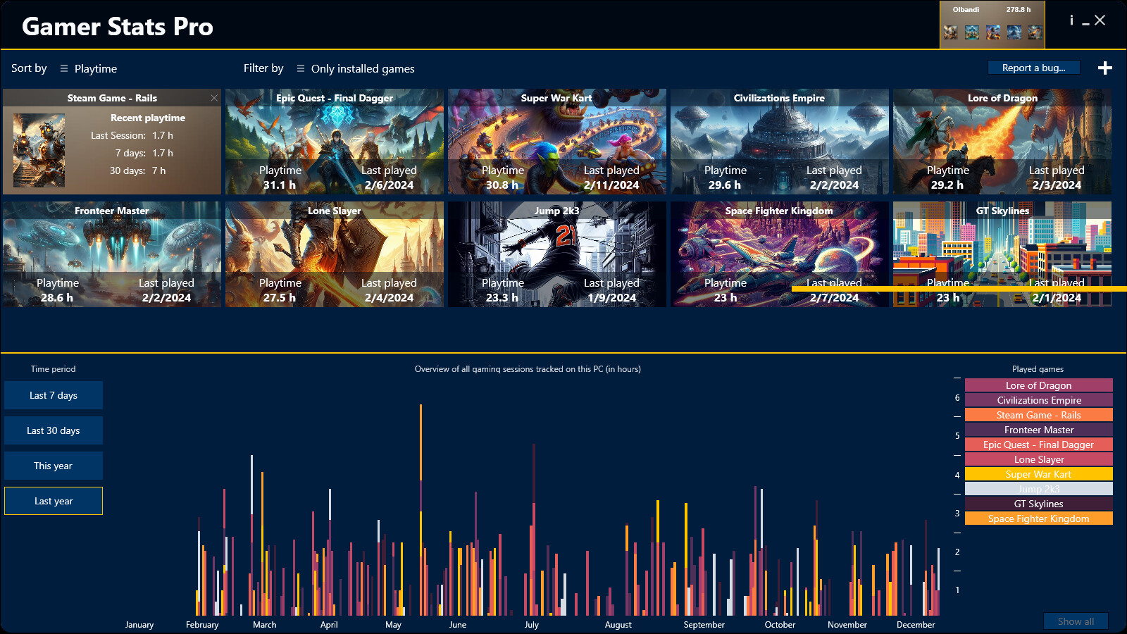 Gamer Stats Pro screenshot 1