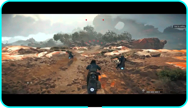 Kay Vess điều khiển phi thuyền Trailblazer trong Star Wars Outlaws