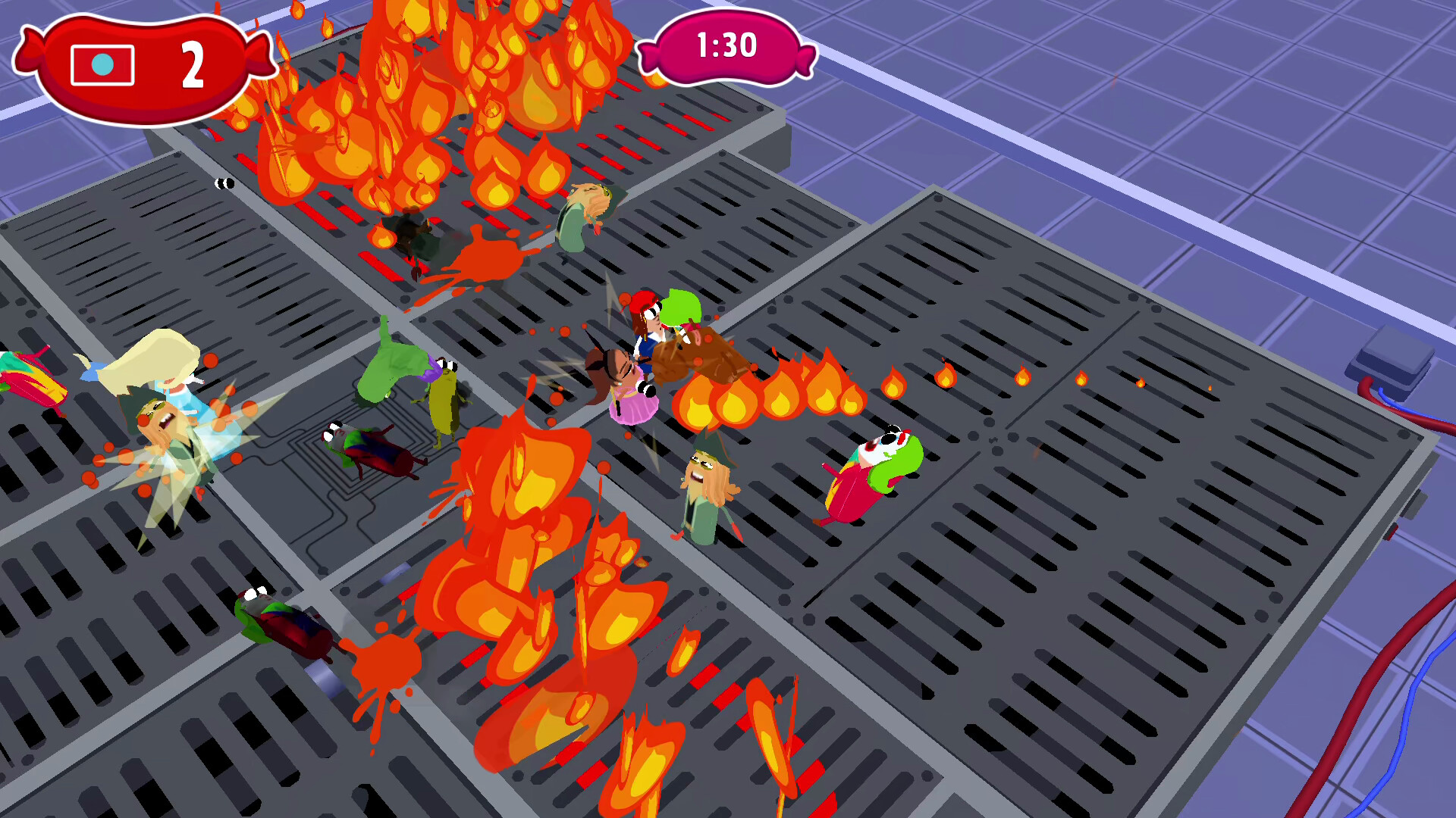 Sausage Wars: Burning Death screenshot 4