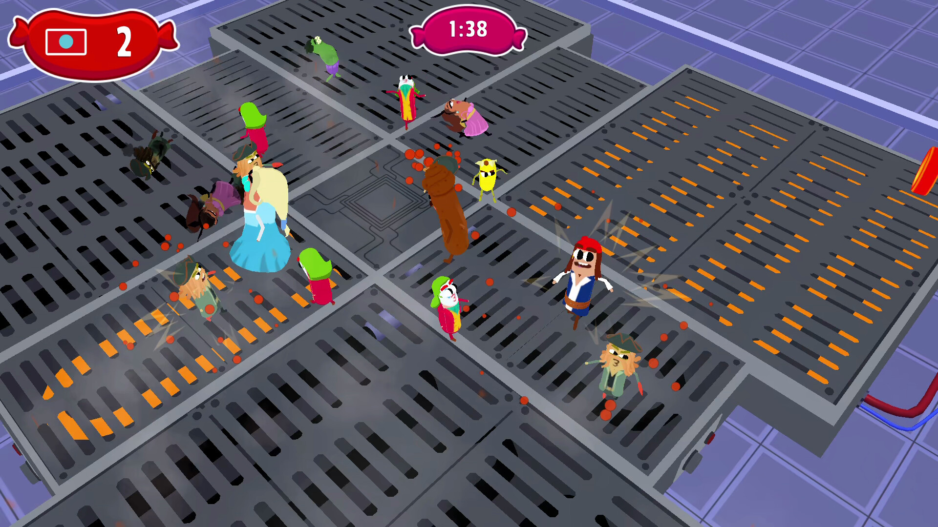 Sausage Wars: Burning Death screenshot 1
