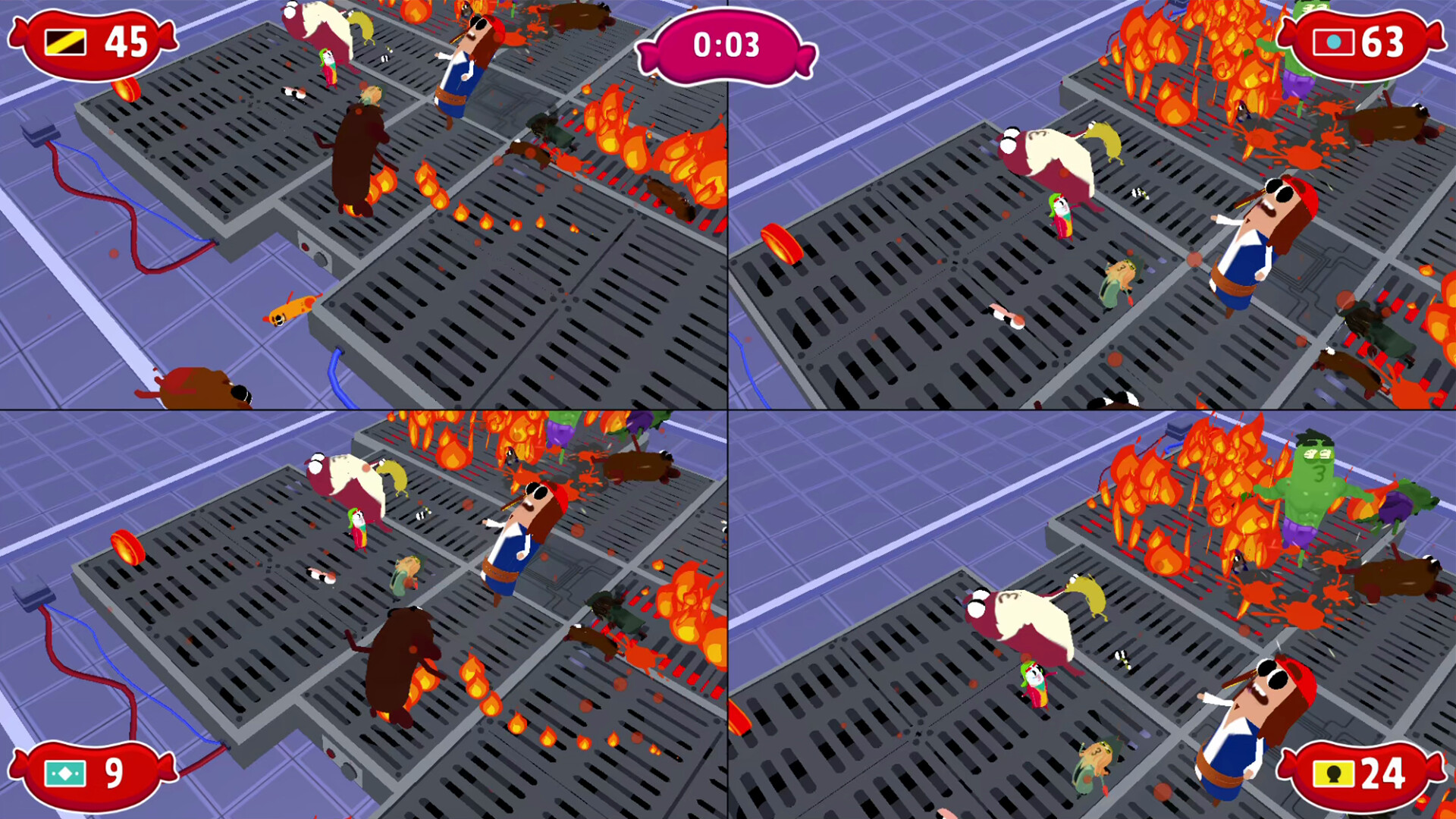 Sausage Wars: Burning Death screenshot 2