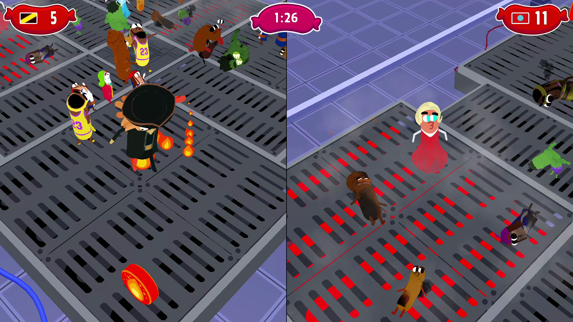 Sausage Wars: Burning Death screenshot 3