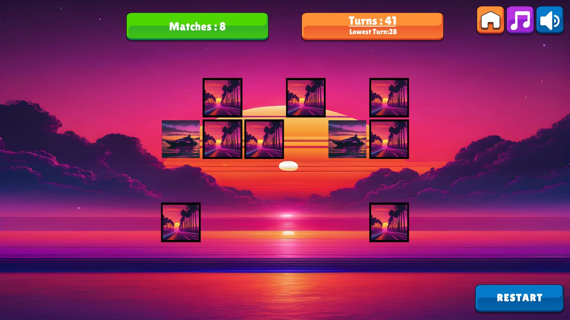 OG Memory: Synthwave Boats screenshot 4