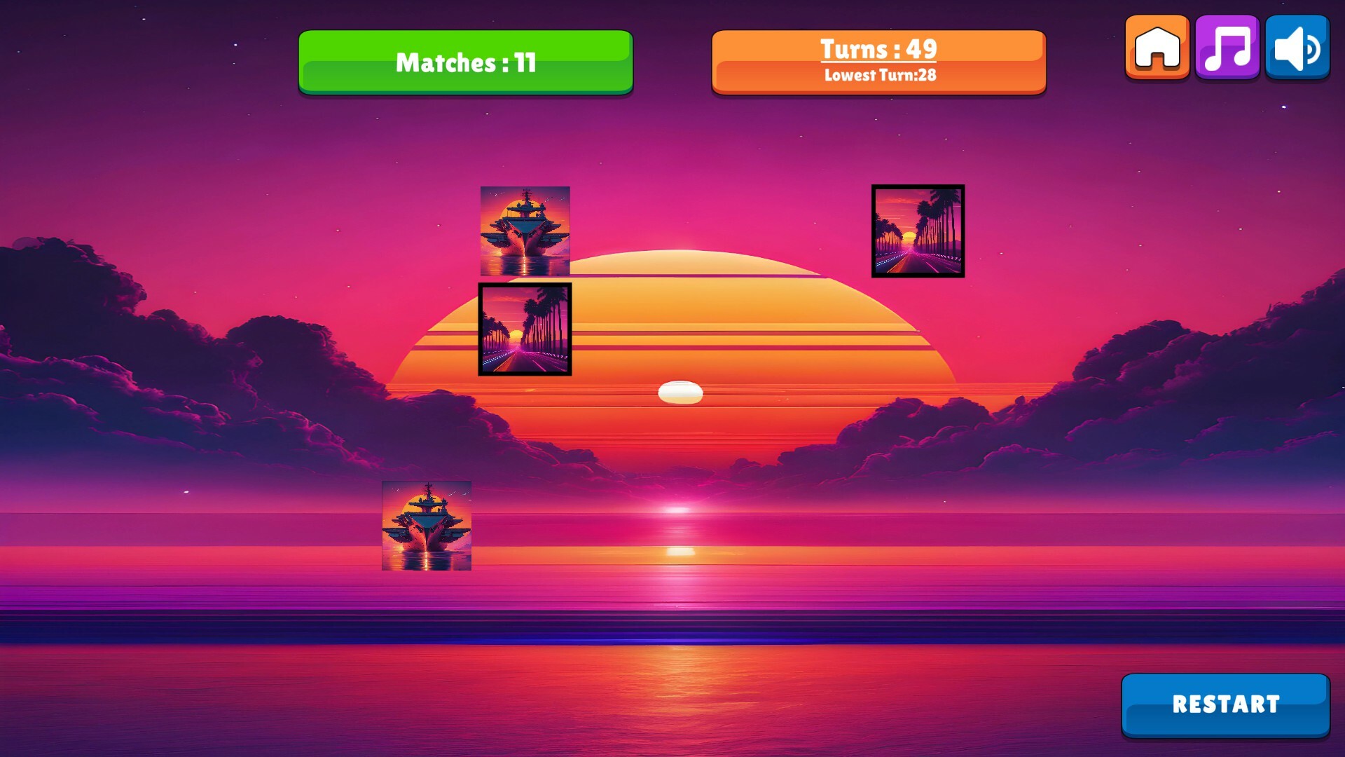 OG Memory: Synthwave Boats screenshot 3