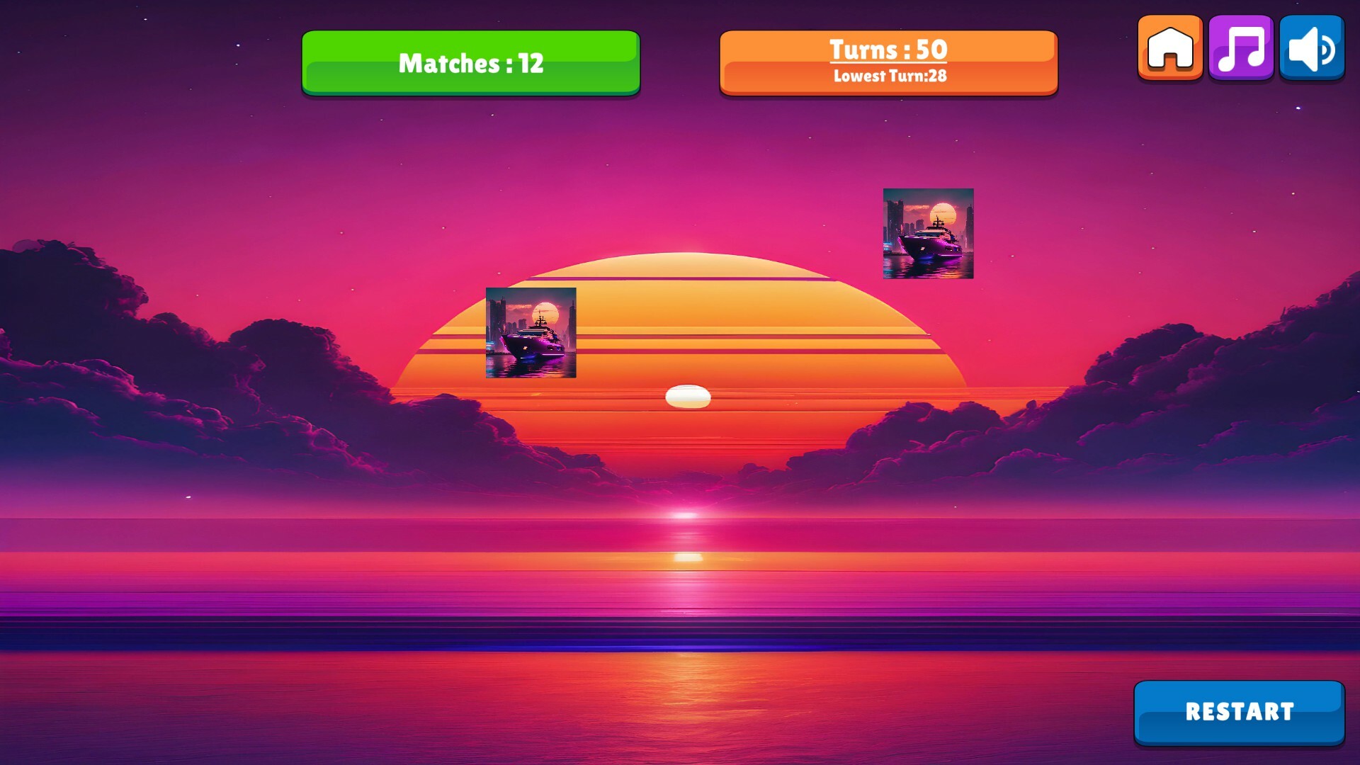 OG Memory: Synthwave Boats screenshot 1