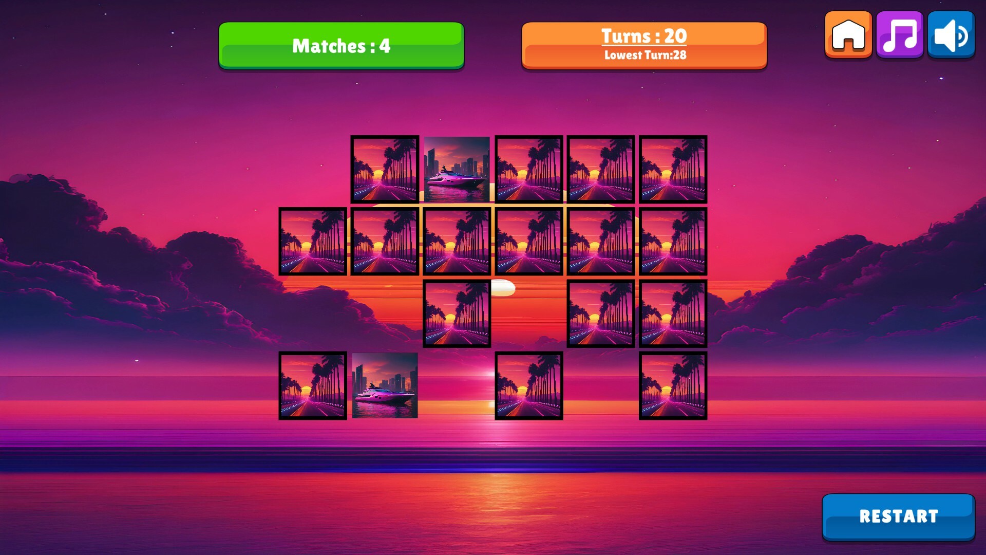 OG Memory: Synthwave Boats screenshot 5