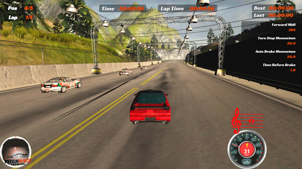 Pitch Race gameplay car racing track