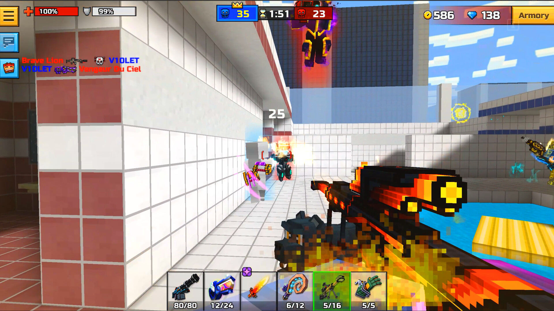 Pixel Gun 3D - Dark Fire Set screenshot 2