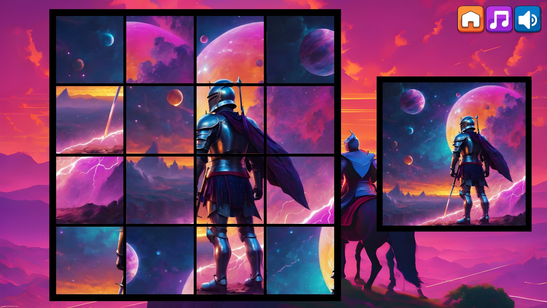 OG Puzzlers: Synthwave Knights screenshot 5