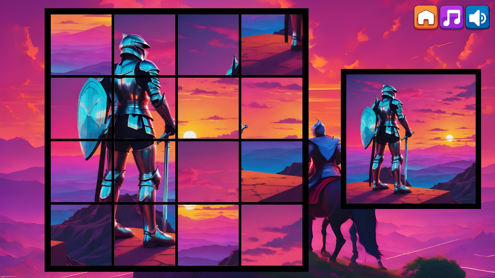 OG Puzzlers: Synthwave Knights screenshot 2