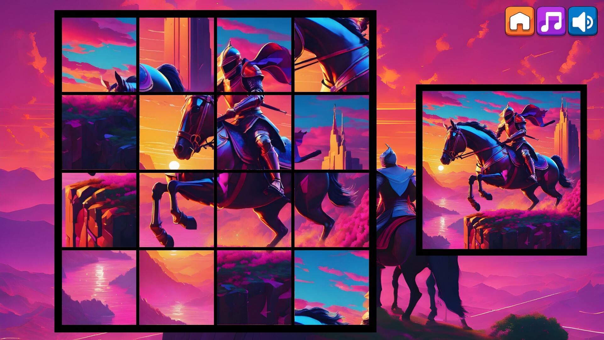 OG Puzzlers: Synthwave Knights screenshot 6
