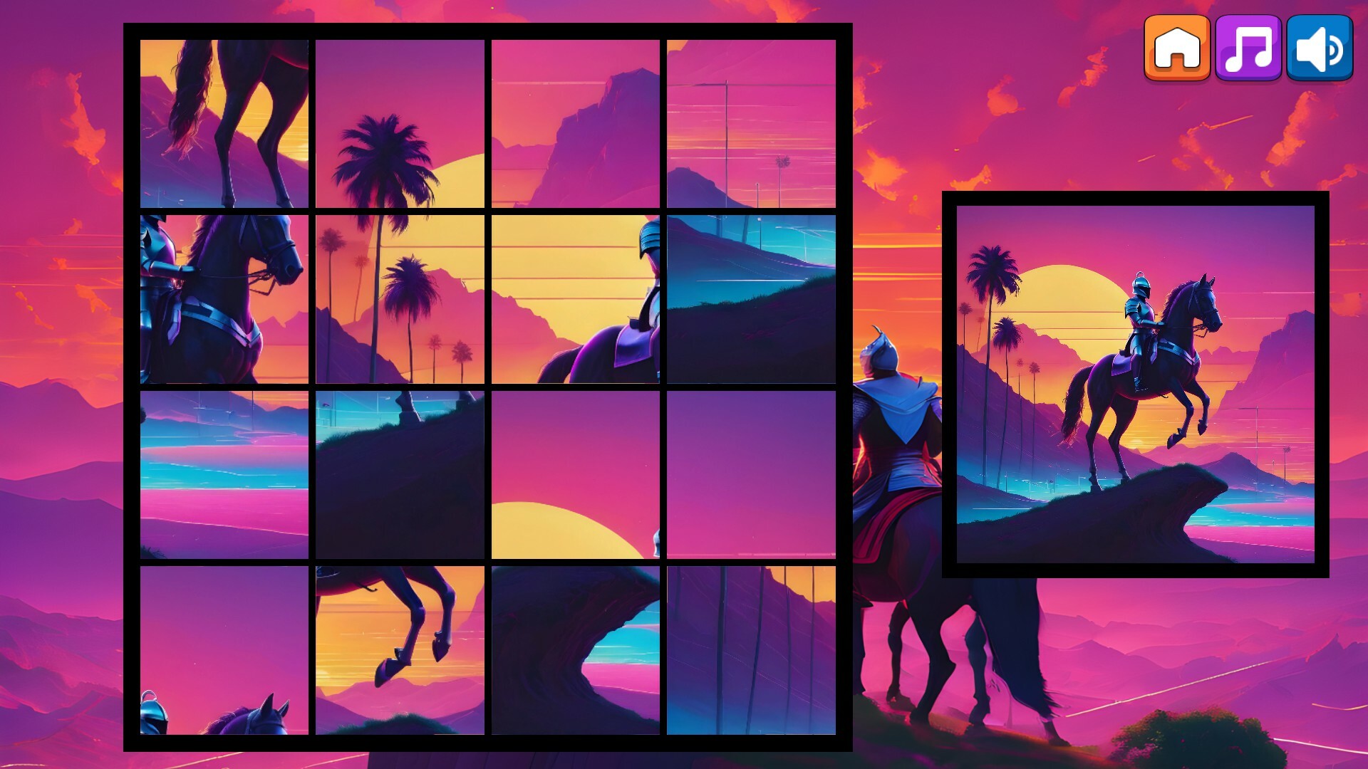OG Puzzlers: Synthwave Knights screenshot 3