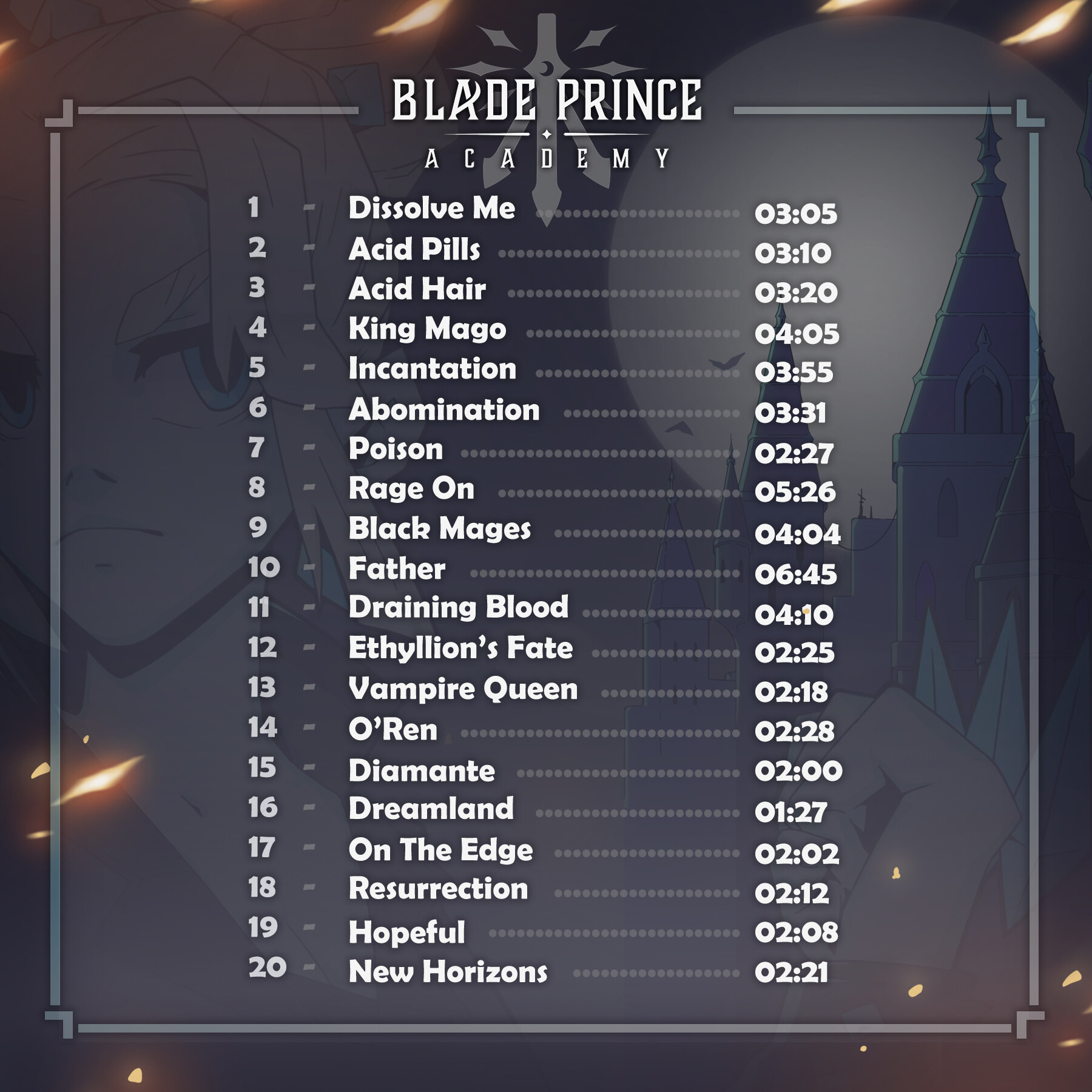 Blade Prince Academy Soundtrack screenshot 2