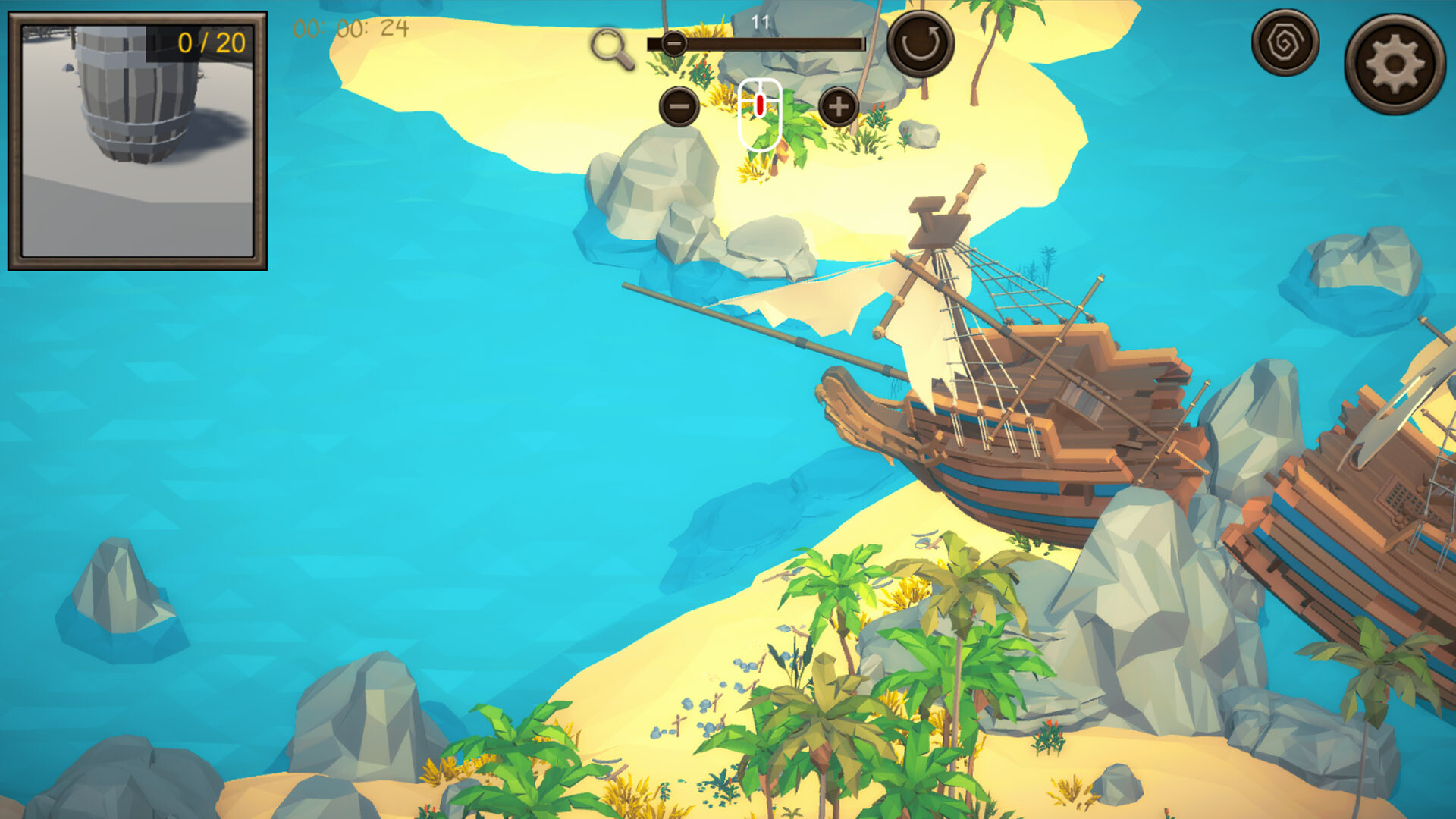 Hidden Pirates Top-Down 3D screenshot 1