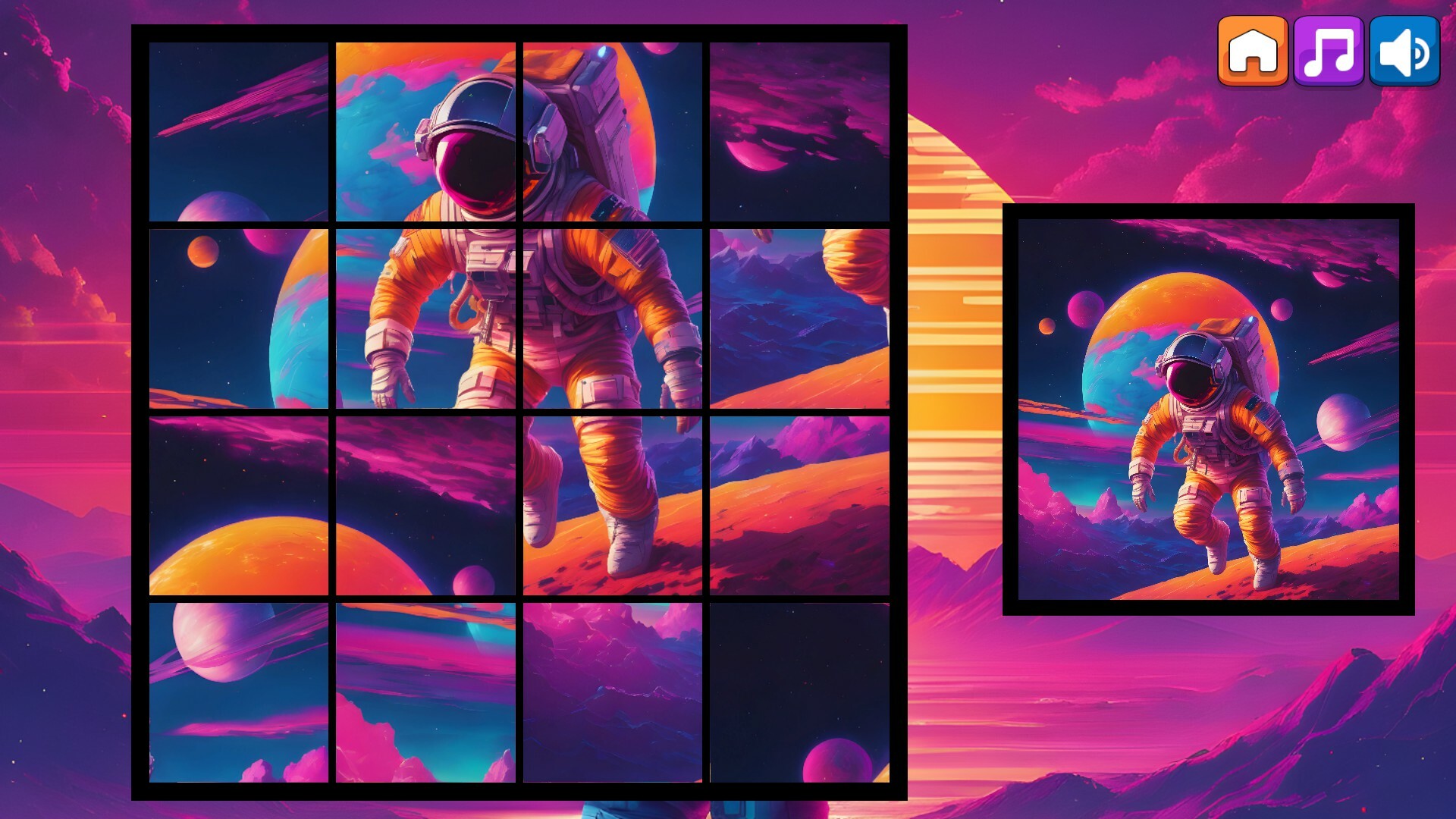 OG Puzzlers: Synthwave Astronauts screenshot 4