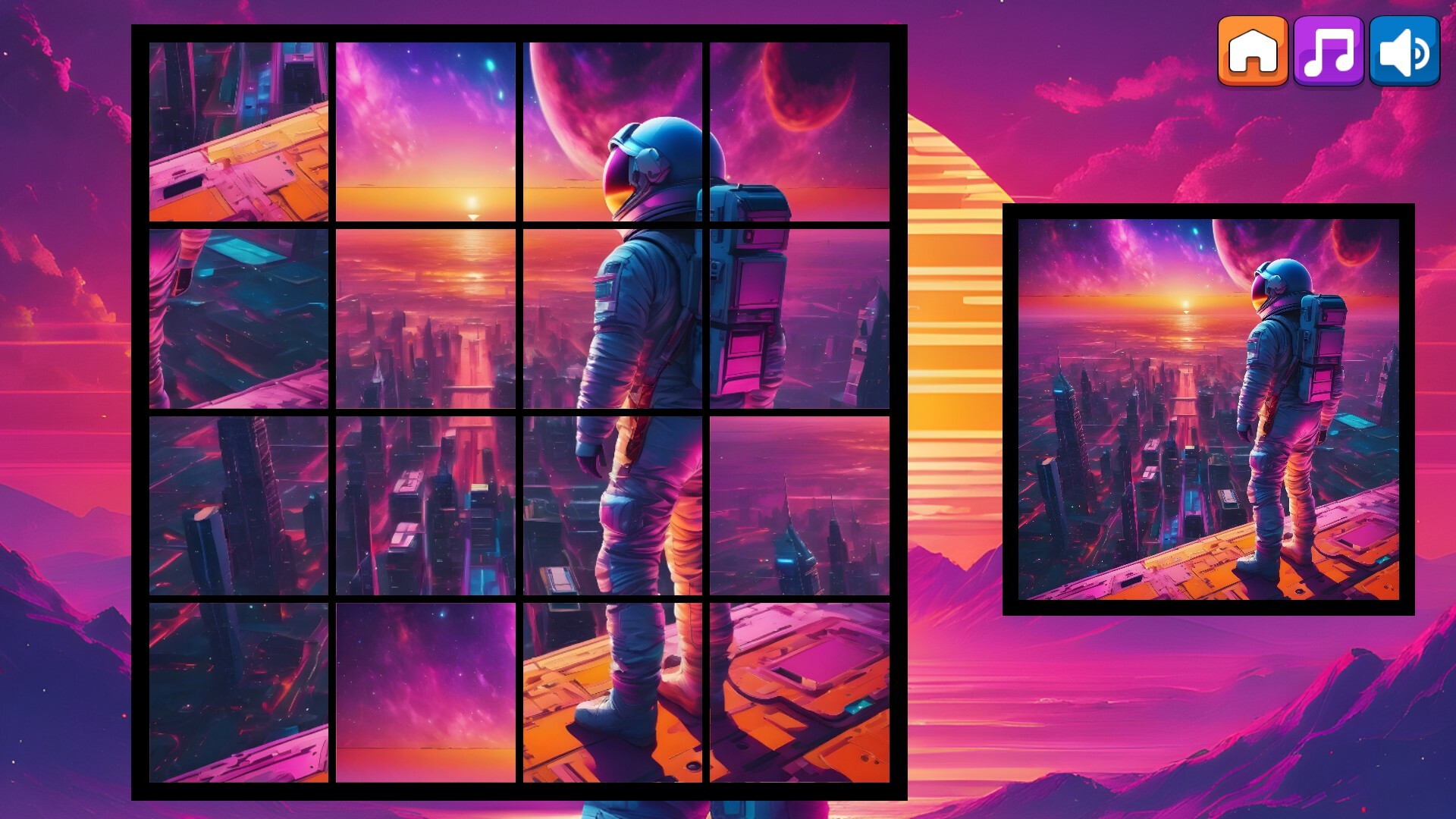 OG Puzzlers: Synthwave Astronauts screenshot 2