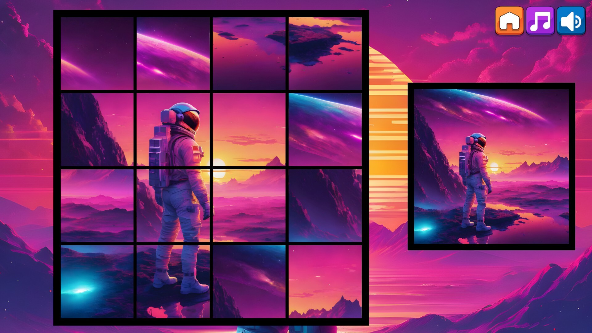 OG Puzzlers: Synthwave Astronauts screenshot 3