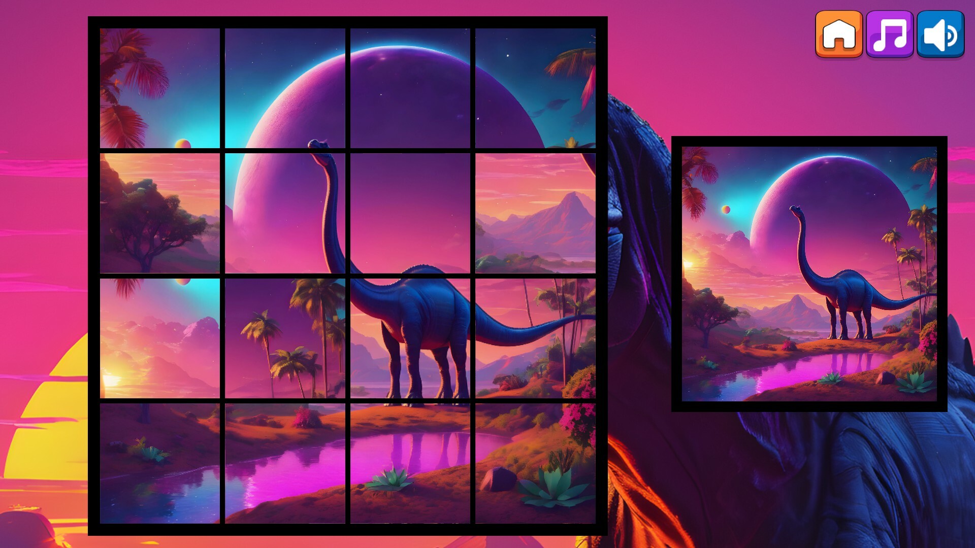 OG Puzzlers: Synthwave Dinosaurs screenshot 8