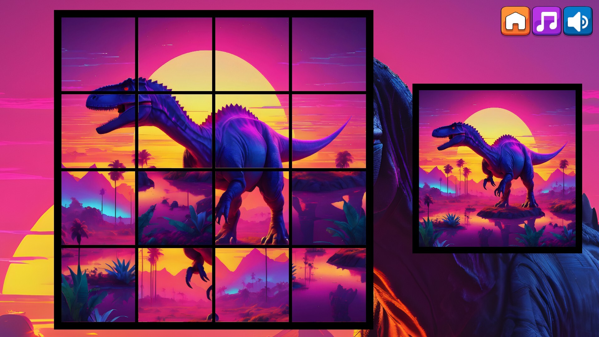 OG Puzzlers: Synthwave Dinosaurs screenshot 5