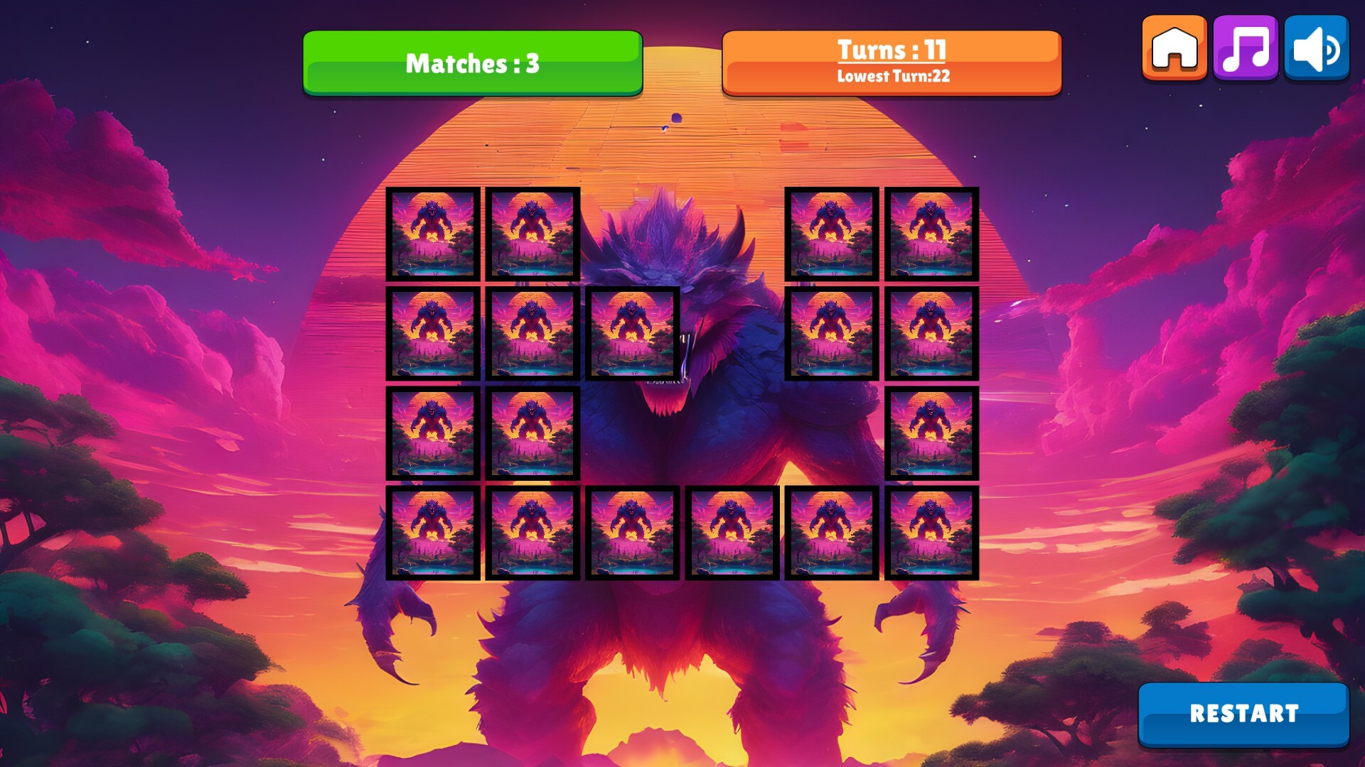 OG Memory: Synthwave Monsters screenshot 4