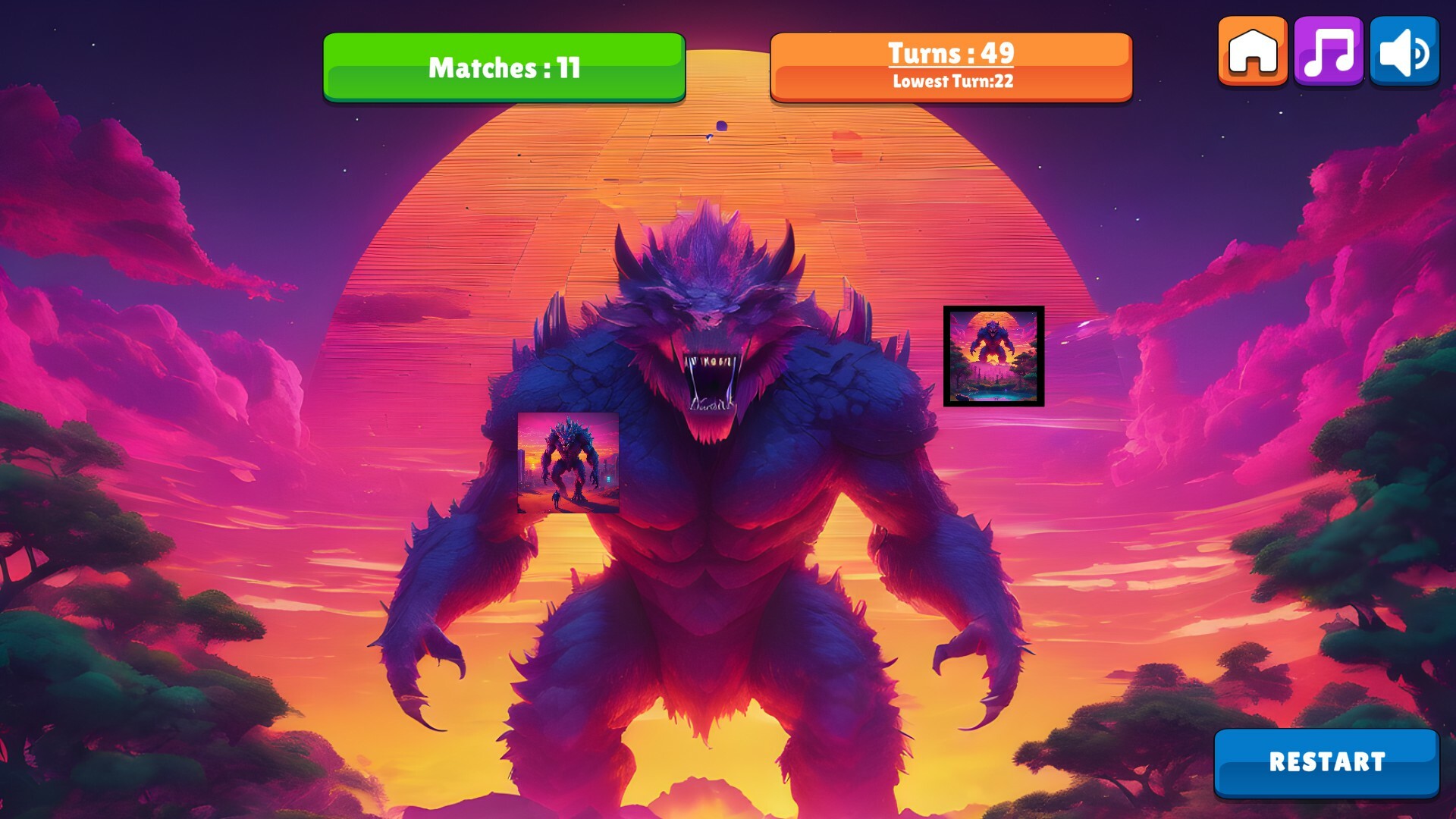 OG Memory: Synthwave Monsters screenshot 6