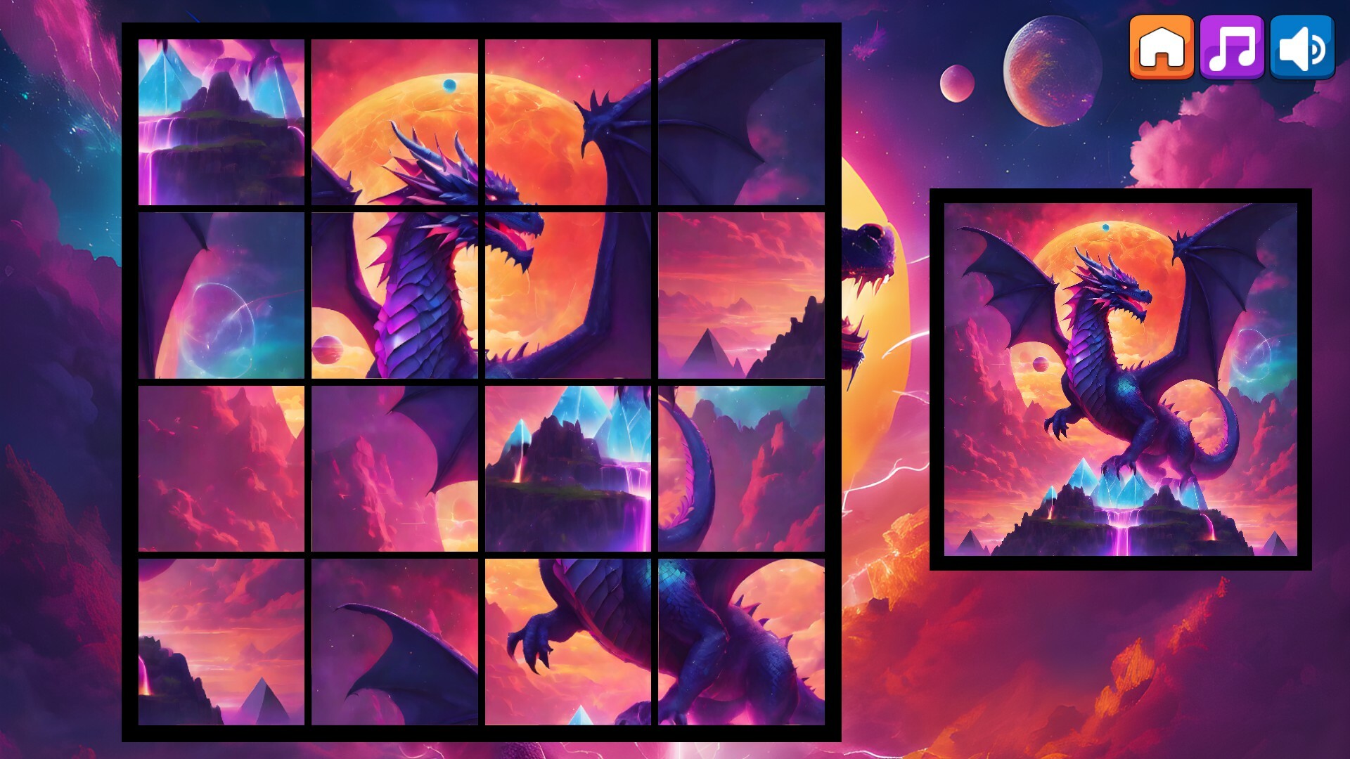 OG Puzzlers: Synthwave Dragons screenshot 2