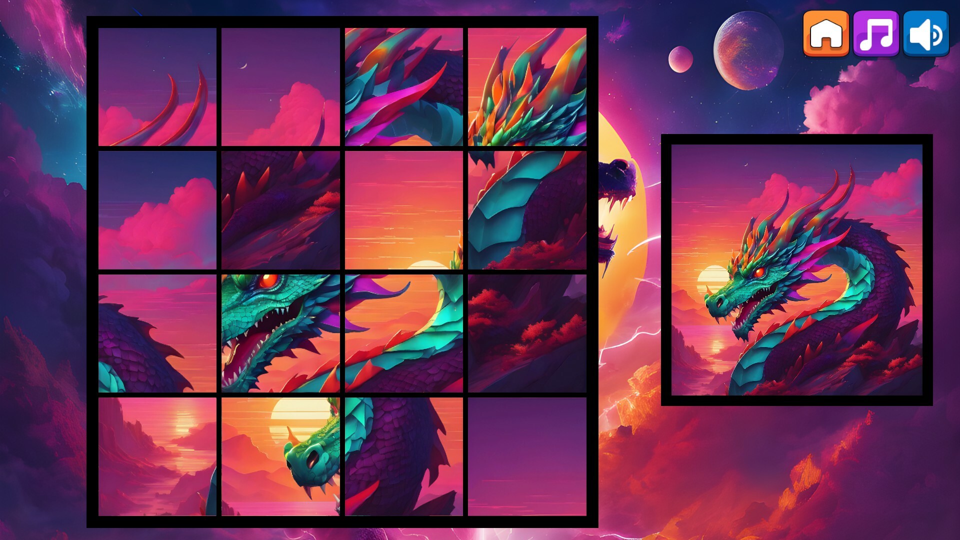 OG Puzzlers: Synthwave Dragons screenshot 4