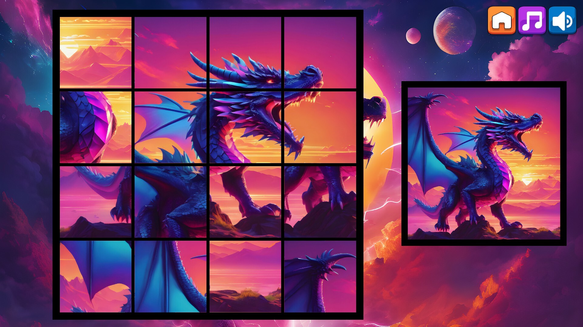 OG Puzzlers: Synthwave Dragons screenshot 5