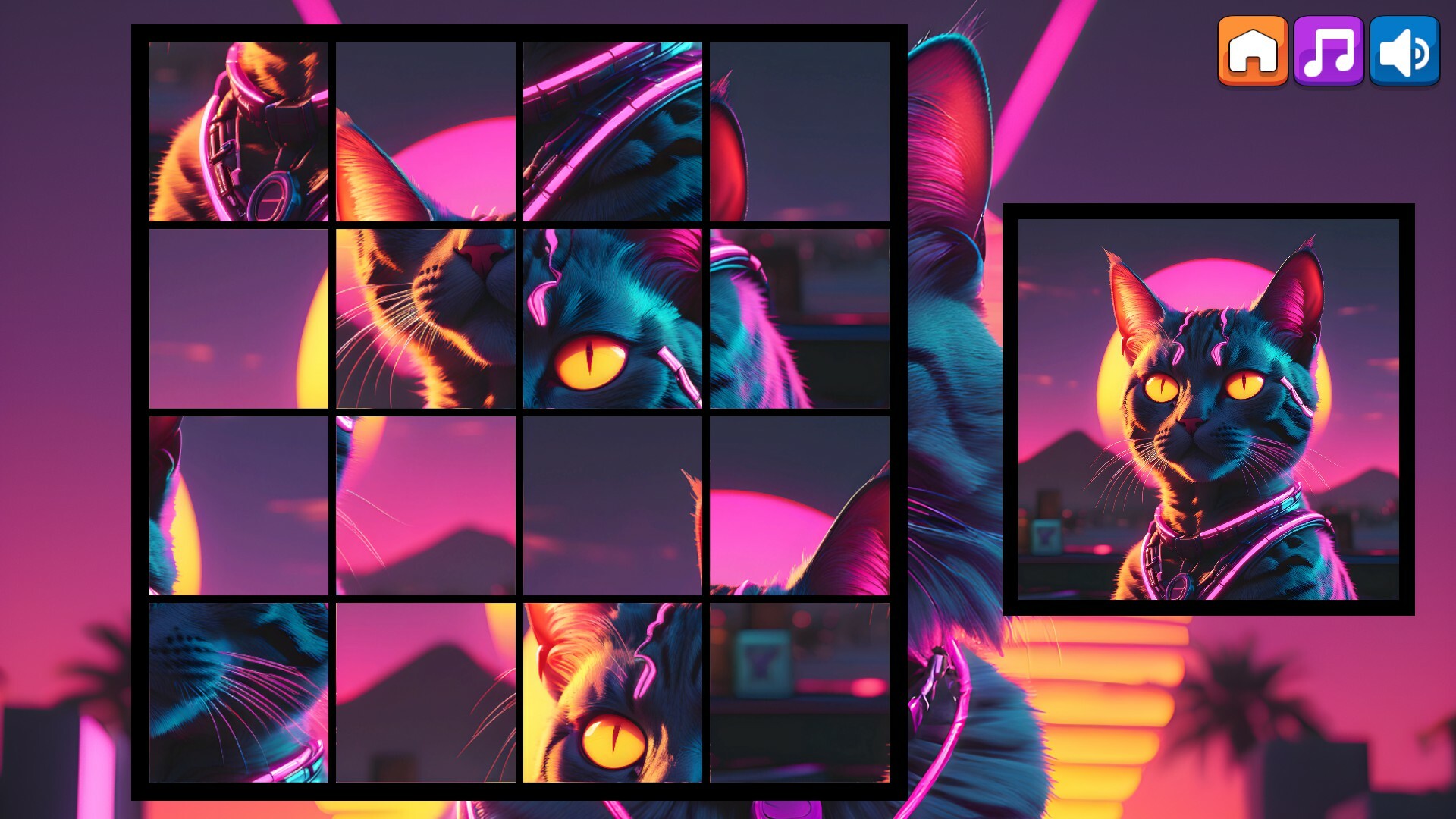 OG Puzzlers: Synthwave Cats screenshot 5