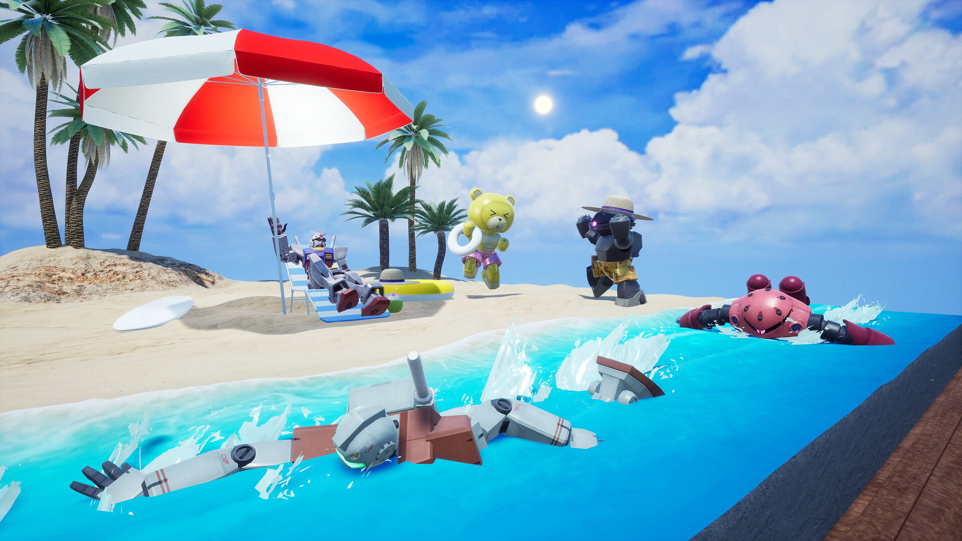 GUNDAM BREAKER 4 - Diorama Pack 4 - Beach Set & Effect screenshot 1