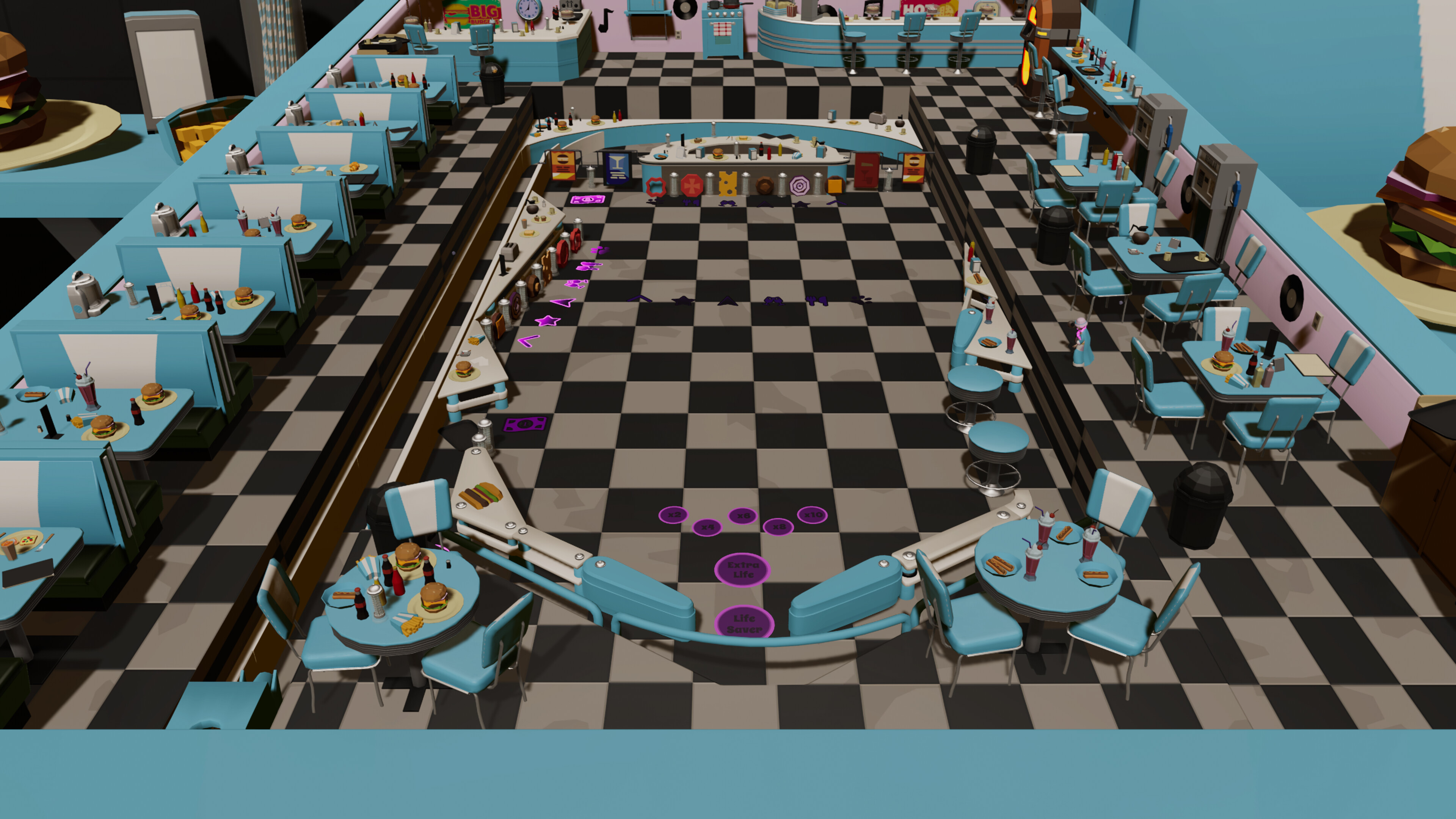 Roxy Raccoon's Pinball Panic - Delightful Diner screenshot 3