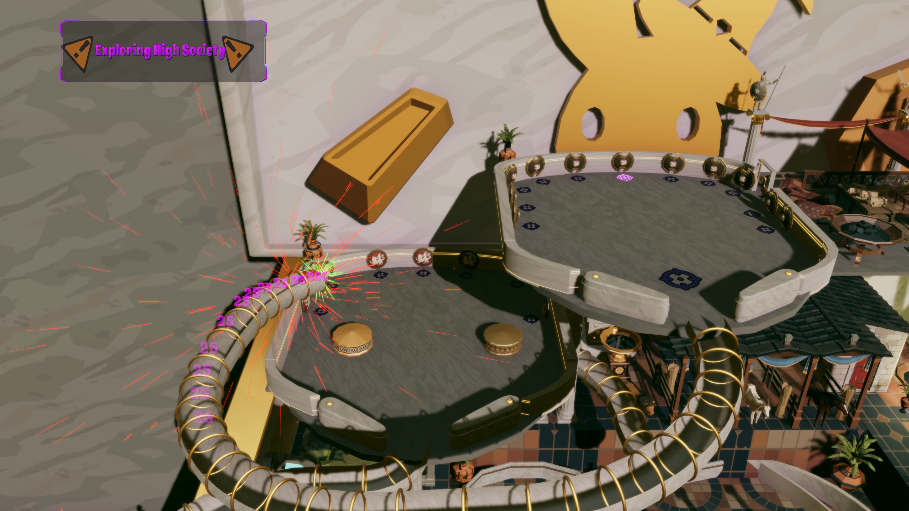 Roxy Raccoon's Pinball Panic - Roman Renaissance screenshot 6